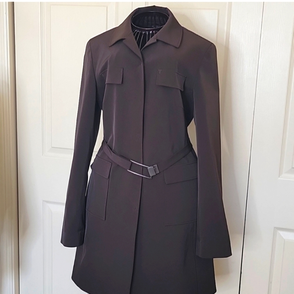 Elie Tahari Chocolate Brown Trench Coat - Size 6